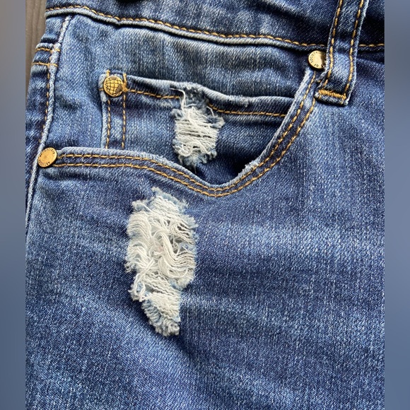 Articles Of Society Distressed Skinny Jeans in Blue - Picture 3 of 9